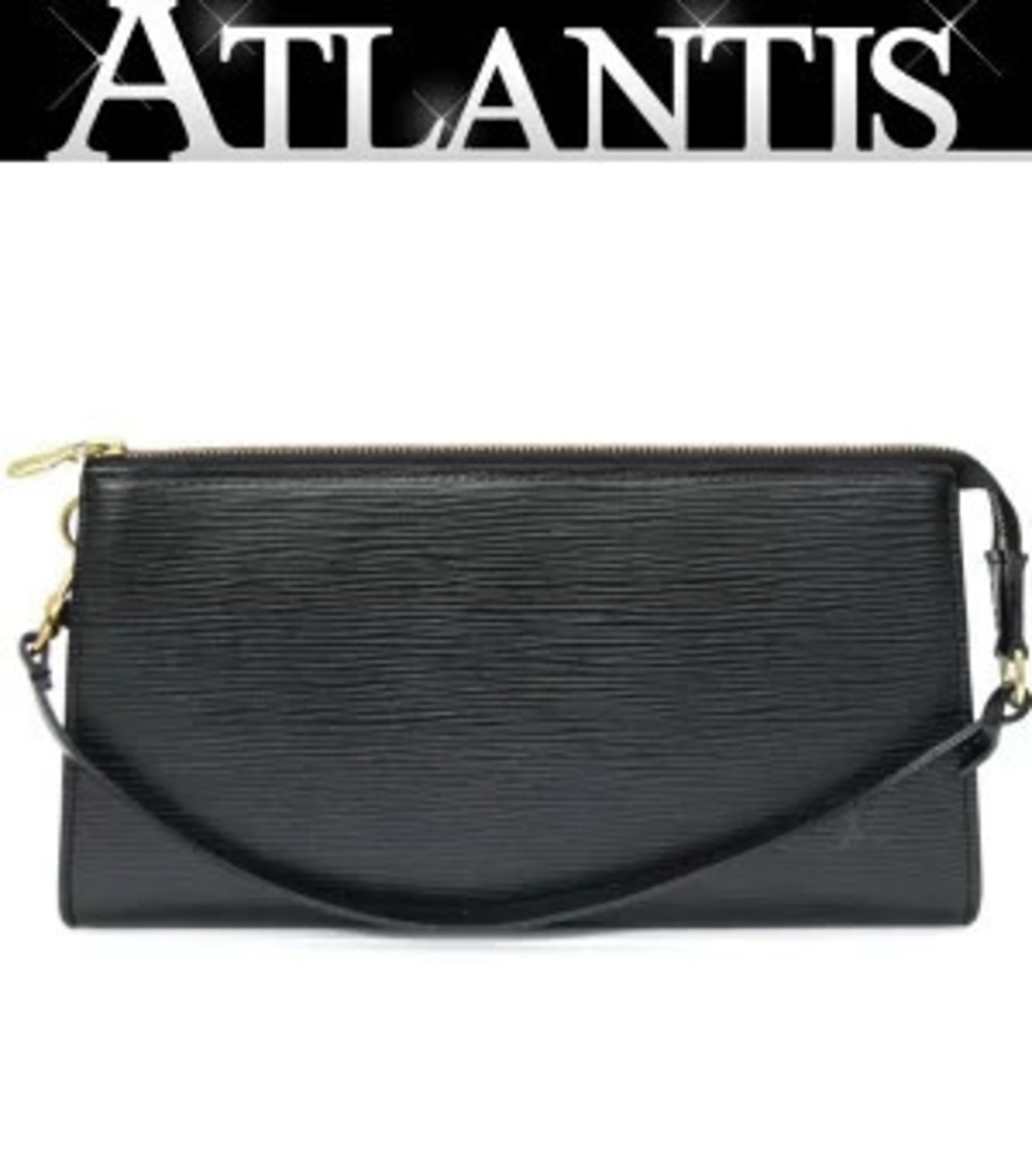 Louis Vuitton Pochette Accessoires Accessory Pouch Clutch Epi Leather Black